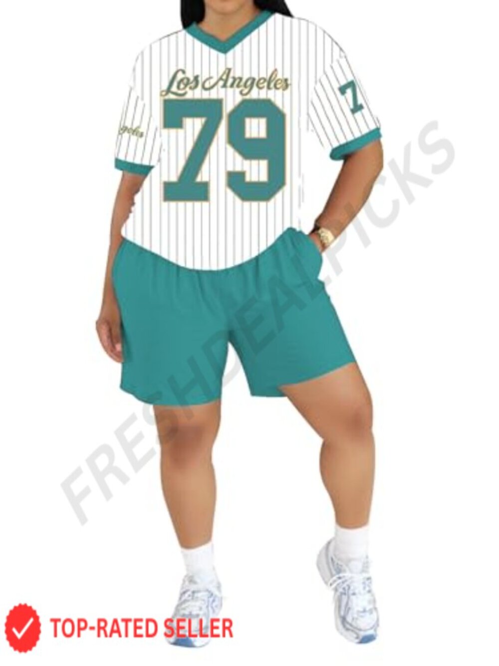 Women's Summer 2 Piece Outfit Jersey Tee & Wide Leg Shorts Set Y2K